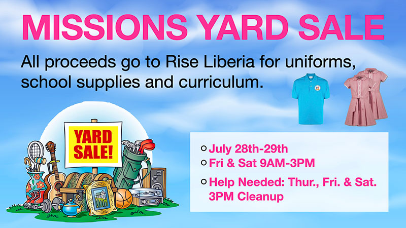 ANNUAL MISSIONS GARAGE SALE